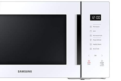 Samsung MG30T5018UW - Microondas con Grill 30 L 900 W, Cerámica Enamel, Desodorización y Cocinado de Vapor, Blanco