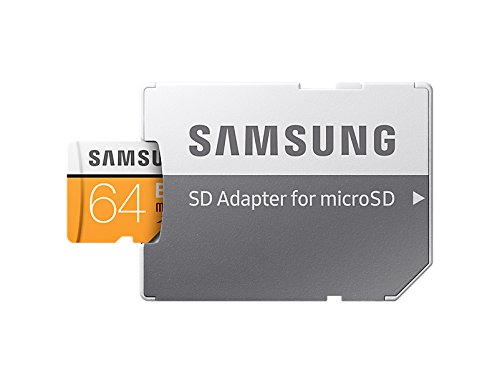 Samsung MicroSDXC EVO - Tarjeta de Memoria (MicroSDXC EVO, 64 GB, MicroSDXC, Clase 10, 100 MB/s, UHS-I, IPX7), Naranja/Blanco