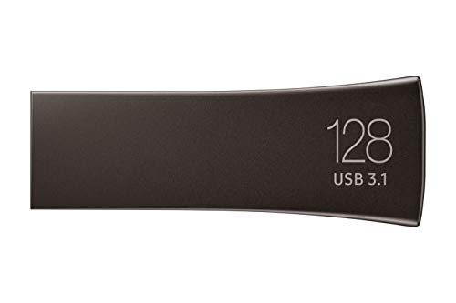 Samsung MUF-128BE4/EU 128GB 3.0 (3.1 Gen 1) Conector USB Tipo A Gris, Titanio Unidad Flash USB - Memoria USB (128 GB, 3.0 (3.1 Gen 1), Conector USB Tipo A, 300 MB/s, Sin Tapa, Gris, Titanio)