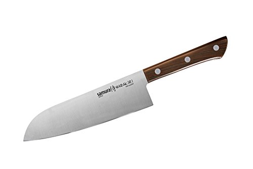 Samura Harakiri Cuchillo japonés profesional japonés Santoku (175 mm, dureza 59 HRC)