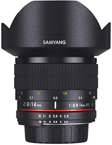 Samyang F1110603101 AE - Objectivo para Nikon (14 mm IF ED UMC, sensor APS-C y Full-Frame), Negro