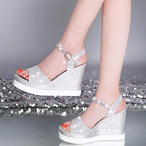 Sandalias Mujer Verano 2019 cuña Bohemias Casuales Zapatillas Hebilla Romanas Flip Flop Mares Playa Gladiador Verano Tacon Planas Zapatos riou