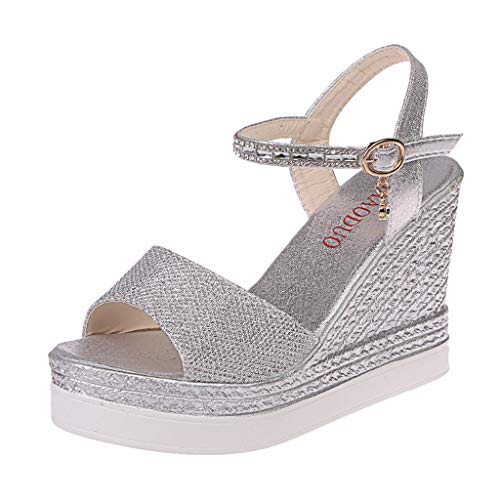 Sandalias Mujer Verano 2019 cuña Bohemias Casuales Zapatillas Hebilla Romanas Flip Flop Mares Playa Gladiador Verano Tacon Planas Zapatos riou