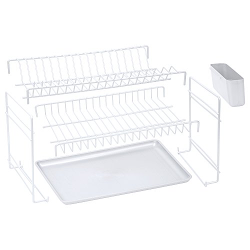 Sauvic 89030 escurreplatos Desmontable Metal Plastificado Blanco 38,5 x 25 x 28 cm