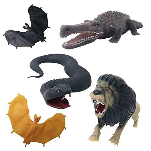 SBABAM- Predadores de la Selva Night Edition-Pack con 4 bolsitas Super Animales, 061-19