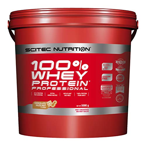 Scitec Nutrition 100% Whey Protein Professional Proteína Chocolate – Mantequilla de cacahuate - 5000 g