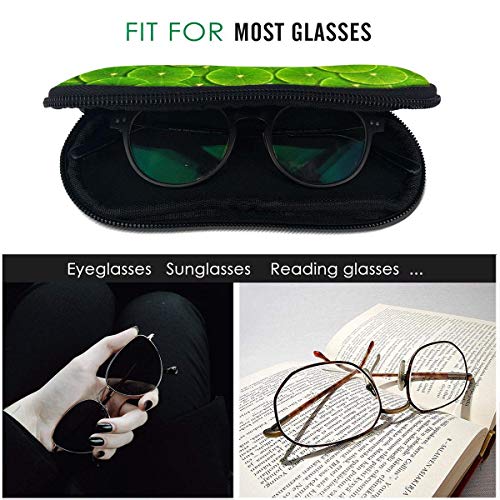 SDFGJ Estuche para anteojos con ácido limón verde Estuche para anteojos suave impermeable Estuche para anteojos de sol premium Estuche para gafas de sol livianas Estuche para anteojos con cremallera p