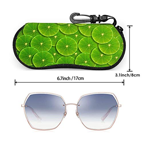 SDFGJ Estuche para anteojos con ácido limón verde Estuche para anteojos suave impermeable Estuche para anteojos de sol premium Estuche para gafas de sol livianas Estuche para anteojos con cremallera p