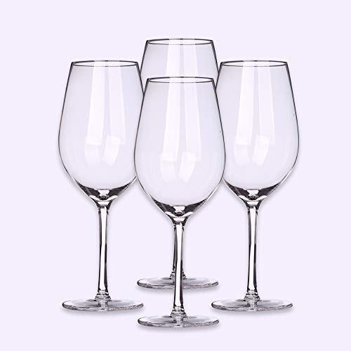 SDFSX - Juego de 4 copas de vino de cristal sin plomo, para cenar en familia, fiestas de cumpleaños, fiestas de vino, bares, restaurantes, etc.