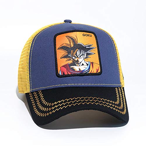 sdssup Sombrero Personaje de Dibujos Animados Gorra de béisbol Gorra de Malla Wukong Hechizo Azul Negro Ajustable