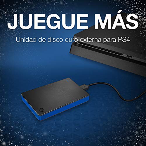 Seagate Game Drive, 2 TB, Disco duro externo, HDD portátil, compatible con PS4 (STGD2000200)