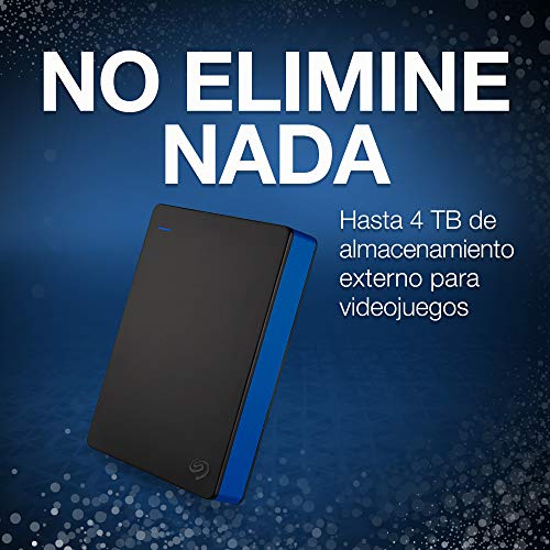 Seagate Game Drive, 2 TB, Disco duro externo, HDD portátil, compatible con PS4 (STGD2000200)