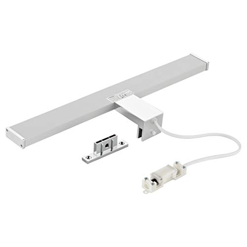 SEBSON® Lámpara LED Espejo, baño IP44 40cm, pinza + armario, luz blanca neutra 4000K, 400x106x40mm, 8W, 600lm