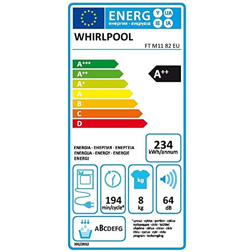 Secadora Whirlpool FT M11 82 EU bomba de calor 8kg A++