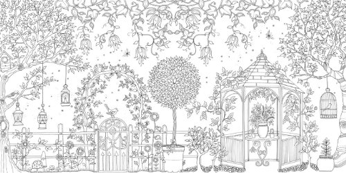 Secret Garden: An Inky Treasure Hunt and Coloring Book (for Adults, Mindfulness Coloring)