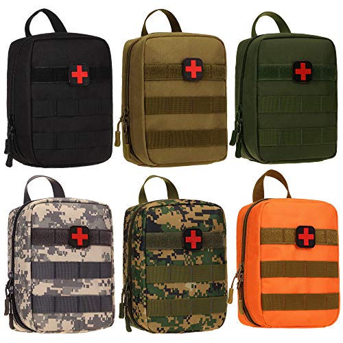 Selighting MOLLE Médico Bolsa de Primeros Auxilios Mochila Militar Multifunción Bolsa Táctica Compacta Botiquín Médico con Parche al Aire Libre para Caza,Campimng (Negro)