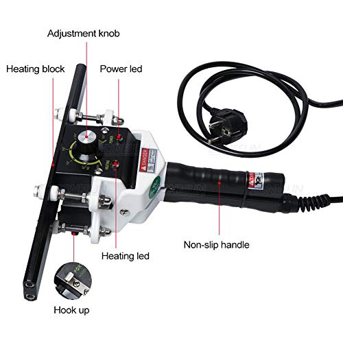 Sellado máquina recta-clamp máquina de sellado de impulsos de mano de aluminio de material compuesto eléctrica lámina de papel kraft de envase sellado máquina de embalaje de la máquina,300mm