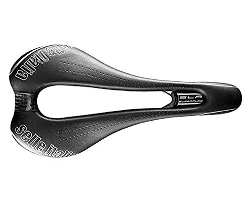 Selle Italia - Sillìn Bicicleta de Carretera SLR Kit Carbonio Superflow, Rail Carbon/Keramic Ø7x9, Sillìn Road Perfomance Fibra-tek Ligero, Comfort