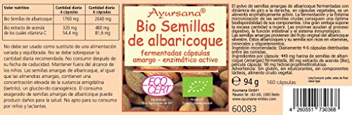 Semillas de Albaricoque (Vitamina B17) Ayursana 160 cápsulas de Uni Nat