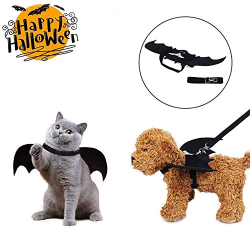 SenoKiss Alas de murciélago para Gatos/Perros, Ropa para Mascotas de Halloween, Accesorios de Disfraces para Cachorros (M)