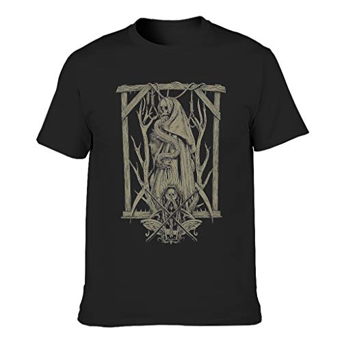 Sense - Camiseta para hombre, diseño de calavera de serpiente negro XXXL