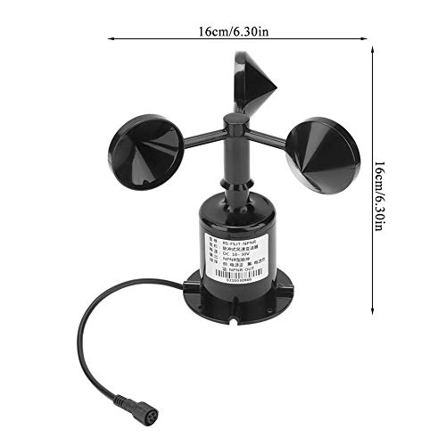Sensor de Velocidad del Viento, 0-70 m/s Medio Ambiente Salida de señal Tipo de Pulso Tres Tazas Sensor de Velocidad del Viento Anemómetro
