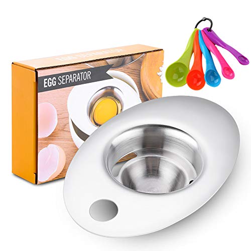 Separador de huevo, filtro de yema de huevo de acero inoxidable, tamiz de huevo, colador de huevo, mayonesa y más utensilios de cocina para cocinar/panadero herramienta extractor de huevos