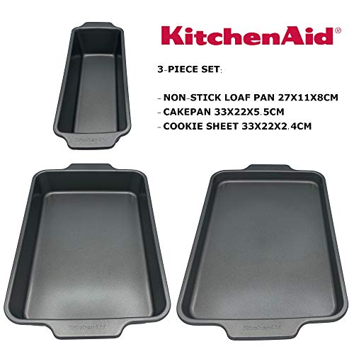 Set de 3 Piezas Bandejas Horno Tres Diferentes Bandeja Horno Fuente Horno Bandeja de Horno Fuentes Rustidera para Horno Recipiente Pirex para Horno Molde Rectangular Antiadherente Baking Sheet