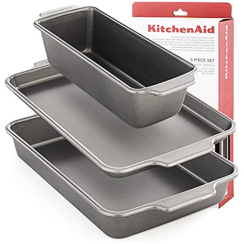 Set de 3 Piezas Bandejas Horno Tres Diferentes Bandeja Horno Fuente Horno Bandeja de Horno Fuentes Rustidera para Horno Recipiente Pirex para Horno Molde Rectangular Antiadherente Baking Sheet