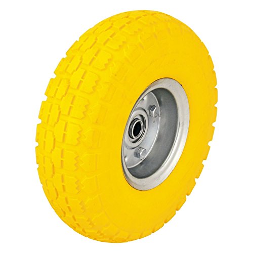 Set de dos neumáticos Bond Hardware de 25,4 cm para carros de carga y carretillas, amarillo