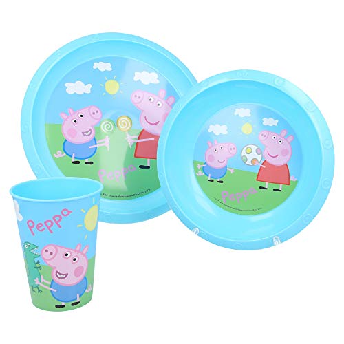 SET EASY 3 PCS (PLATO, CUENCO Y VASO EASY 260 ML) PEPPA PIG