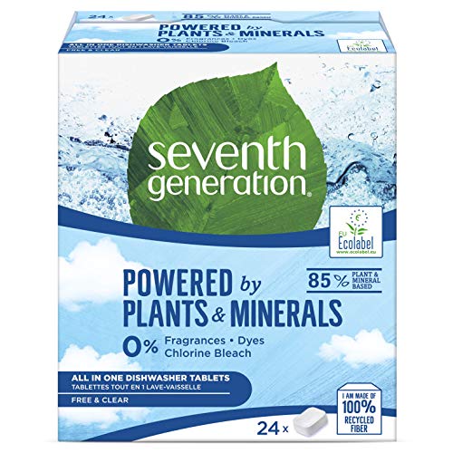 Seventh Generation - Free&Clear Pastillas ecólogicas Lavavajillas - 24 Pastillas