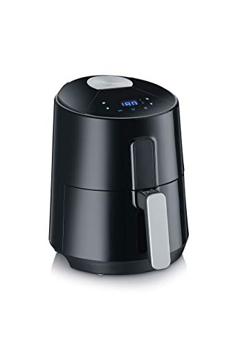 Severin FR 2465 Freidora de aire sin aceite Comfort Premium, 1300 W, 3.5 litros, Negro/Acero