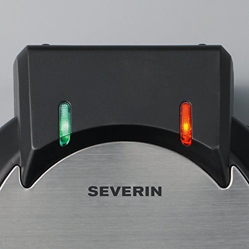 Severin Gofrera WA 2103, Antiadherente, 1.300 W, Acero inoxidable / Negro