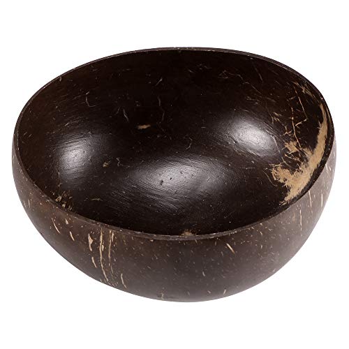 ShangSky Coconut Bowls - Cuenco de coco natural hecho a mano, respetuoso con el medio ambiente, para decoración, café, medium