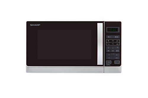 Sharp R-742(IN) W Microondas Grill 25L, Control Tactíl, 1000W, 900 W, 25 litros, Plateado