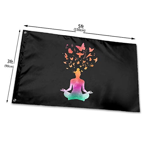 shenguang Zen Meditation Thoughts Yoga Mindfulness Dreamy Namaste 3x5 Foot Flags Garden Flags American Polyester Flag Patriotic Outdoor Decoration