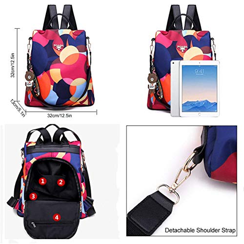 shepretty Mochila Impermeable para Mujer, AL911 Arco Iris