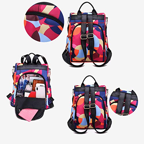 shepretty Mochila Impermeable para Mujer, AL911 Arco Iris