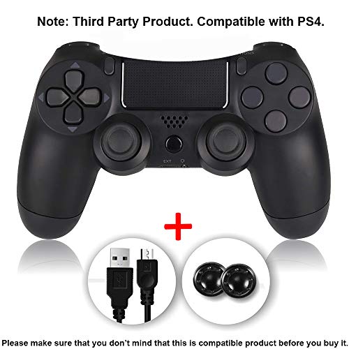 shineled Mando PS4, PS4 Controller, Controlador PS4, Mando Inalámbrico Gamepad Compatible con Playstation 4 (Negro)