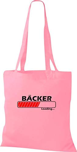 Shirtstown Yute Bolsa de Tela Panadero Loading - Rosa, 38 cm x 42 cm