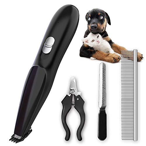 ShookOne Cortapelos para Perro y Gato, Bajo Ruido y Vibración, Máquina de Cortar Pelo Inalambrica Profesional para Mascotas Pequeñas Medianas y Grande, Oro