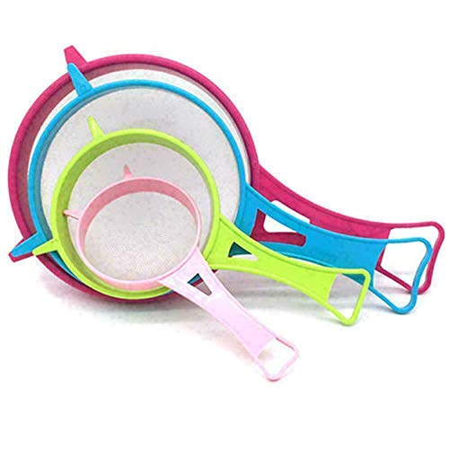 SHOULIAN Separador de líquido sólido 4PCS, COLADOR DE Cocina DE PLÁSTICO Multiuso, COLADOR DE COLADOR DE TAMIZ DE HARINA