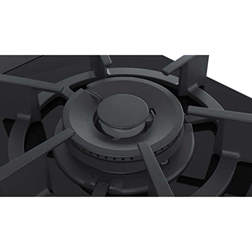 Siemens ER3A6AD70 hobs Negro Integrado Encimera de gas - Placa (Negro, Integrado, Encimera de gas, Vidrio y cerámica, 6000 W, hierro fundido)