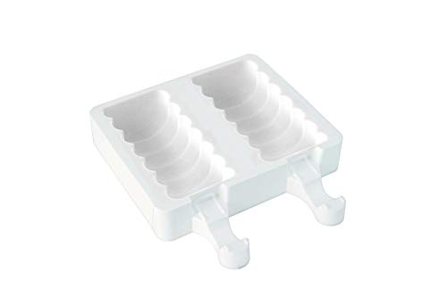 silikomart GEL04 Kit de 2 moldes para Helados con Forma de Espiral, Color Blanco