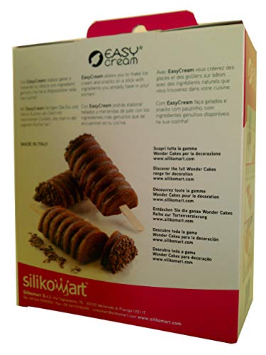 silikomart GEL04 Kit de 2 moldes para Helados con Forma de Espiral, Color Blanco