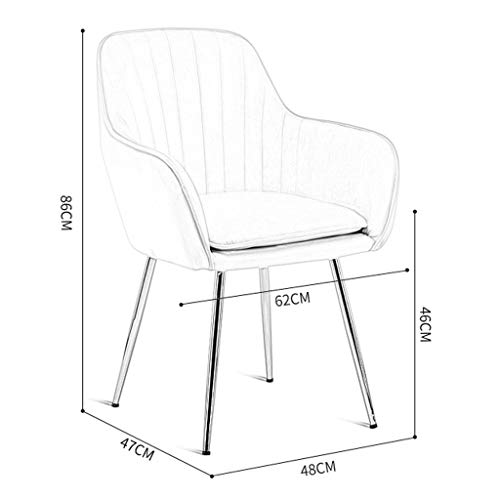 Silla de Comedor nórdica Tapizado de Terciopelo Respaldo y cojín Sillón Silla de salón para el hogar Cafetera Taburete Carga máxima 150 KG (Color: Azul Claro)