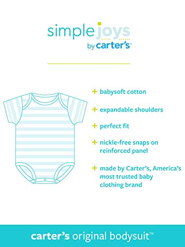 Simple Joys by Carter's Baby - Body de manga larga para bebé (5 unidades) ,Gris/Blanco ,Preemie