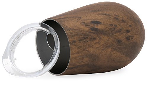 Simple Modern Spirit 350 mL Termo Taza - Vaso Termico de Viaje, Copas de Vino o Café para Llevar Acero Inoxidable - Botella de Agua - Regalos Originales para Mujer u Hombre Pattern: Wood Grain