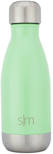 Simple Modern Wave 250ml Termo Botella Agua Acero Inoxidable, Botella Termica Mantiene el Frio por 18 horas Aislada al Vacío Doble Pared para Deporte café o viaje -Menta